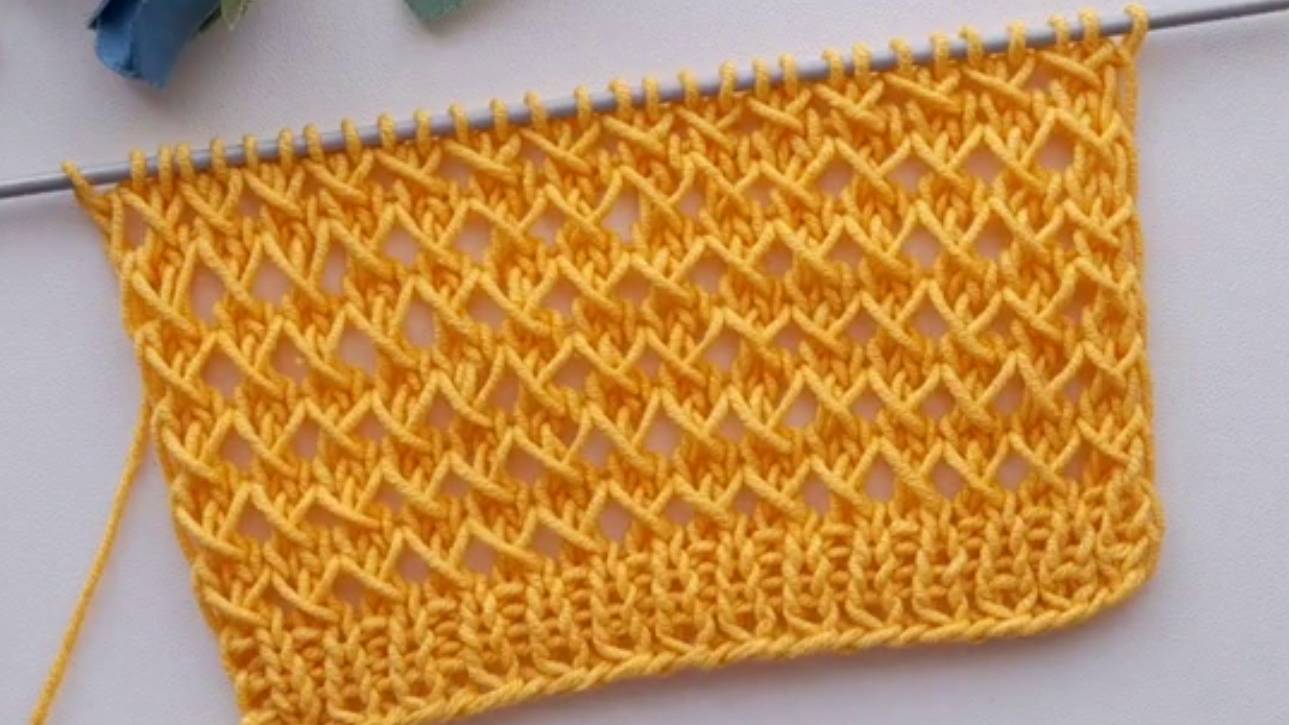 Легкий, ажурный узор спицами - Вязание спицами смотреть онлайн