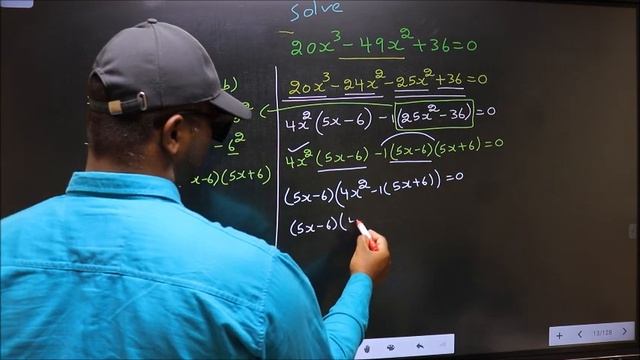 Solve cubic equation 〖〖20x〗^3-49x〗^2+36=0 смотреть онлайн