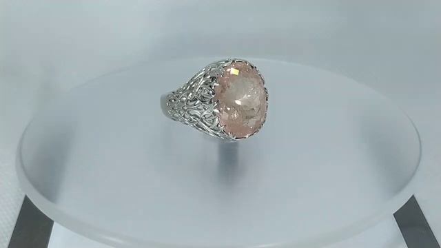 Кольцо с натуральным мадагаскарским морганитом (берилл) 11.21 ct Сертификат Размер 17 Серебро 925 смотреть онлайн