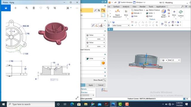 nx tutorial || nx tutorial for beginners ||nx part modeling || Siemens NX 12 Tutorial for Beginners смотреть онлайн