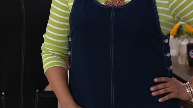 Quacker Factory DreamJeannes Jumper Dress on QVC смотреть онлайн