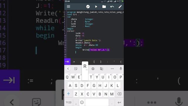 Turbo Pascal - IIMenghitung Nilai Rata-rata II kode program WHILE DO смотреть онлайн