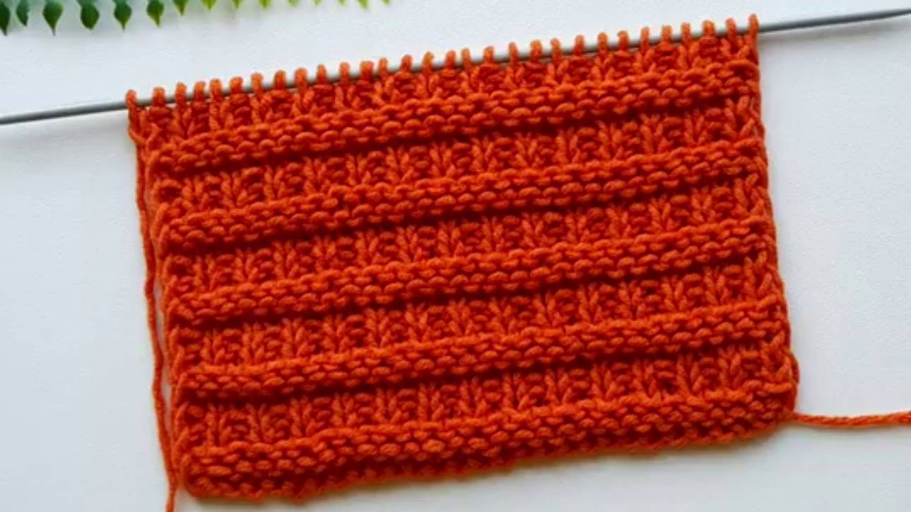 Простой и красивый узор для вязания спицами - Вязание спицами смотреть онлайн