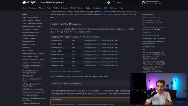 Как запустить логический вывод на Raspberry Pi с помощью Google Coral Edge TPU смотреть онлайн