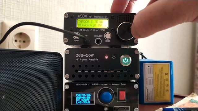 Усилитель OGS-50w Usdx Sdr трансивер  ATU-100:14-МГц.