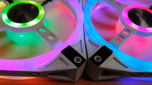 Corsair iCue GL120MM RGB White led test смотреть онлайн