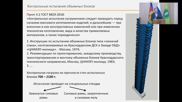 СТЕНДОВЫЕ ИСПЫТАНИЯ ОБЪЁМНЫХ БЛОКОВ ЗАВОДСКОГО ИЗГОТОВЛЕНИЯ смотреть онлайн