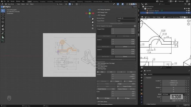 13 - Creating Mechanical Models with PDT - 3 -Circles and Finding Tangents смотреть онлайн