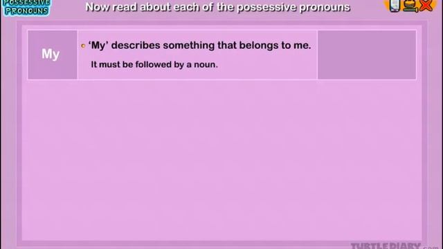How To Use Possessive Pronouns *Grammar For Kids*