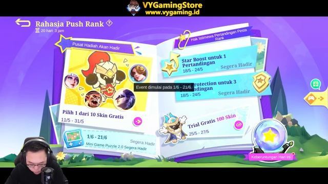 SKIN EPIC GRATIS BEBAS PAKAI DI RANK + 1 SKIN SPECIAL GRATIS BEBAS PILIH - EVENT RANK PARTY MLBB смотреть онлайн