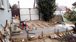 Бетонная площадка под автомобиль своими руками.