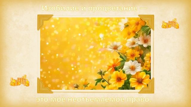Изобилие и процветание-это моё неотъемлемое право