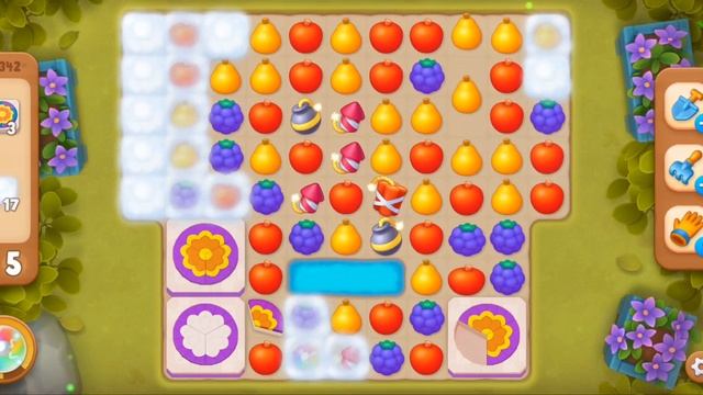 очень сложный уровень 14344 в Gardenscapes #gardenscapes gameplay #puzzle #головоломки смотреть онлайн