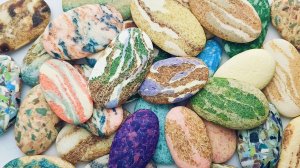 Резка обмылков от переработанной мыльной стружки. Асмр