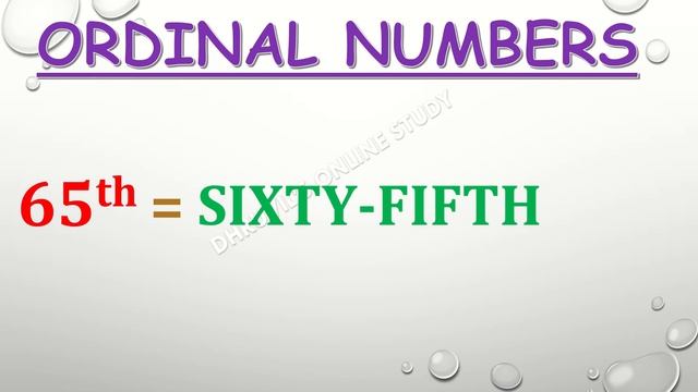 Ordinal numbers 61 to 70 | Ordinal Numbers 61st To 70th | 61 To 70 Ordinal Numbers | смотреть онлайн