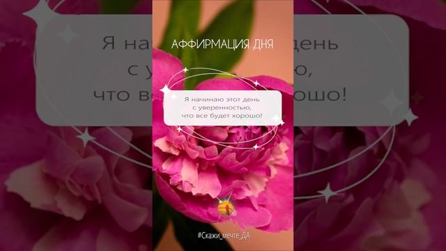 Аффирмация дня #Скажи_мечте_ДА #СкажимечтеДА#мечта смотреть онлайн