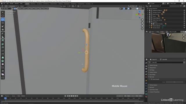 2. Modeling the Rooms - 24. Creating the kitchen handles смотреть онлайн