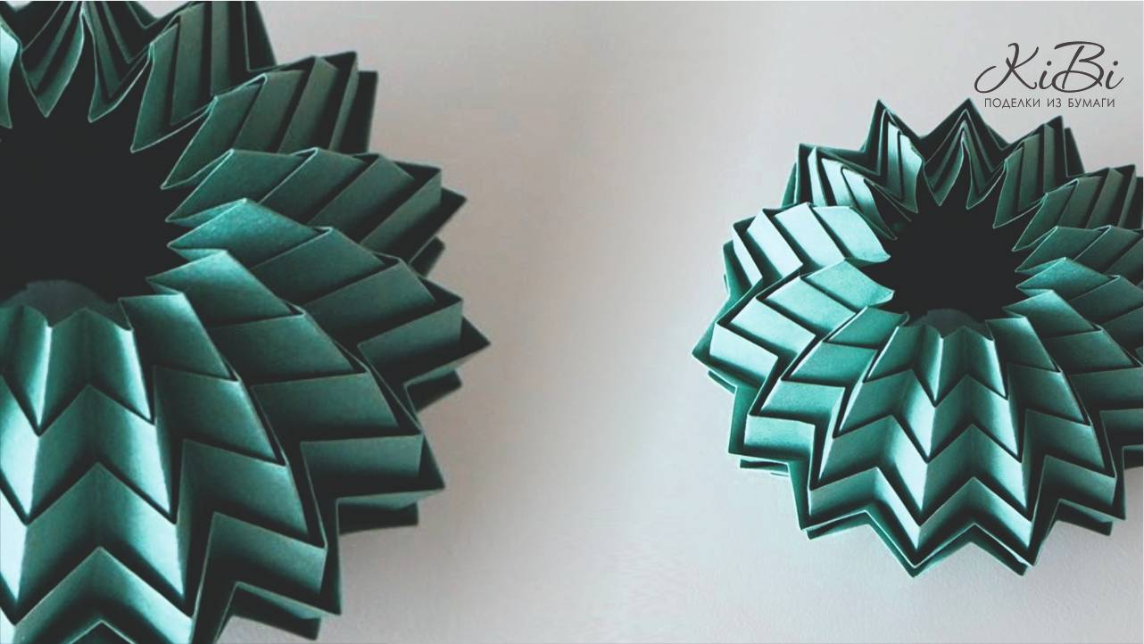 Традиционный шар оригами из складок | Оригами Поделки из бумаги для декора своими руками | DIY смотреть онлайн