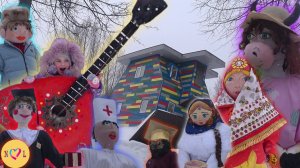 НАСТЯ на Масленице увидела много огромных кукол / Печём блины на праздник [4k UHD] 0+