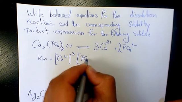 Write Dissolution Reaction and Solubility Product Expressions for ca2po42 and Ag2CO3 смотреть онлайн