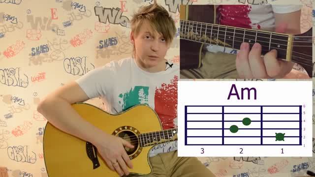 2 урок- . учимся ставить аккорды на примере Пачка сигарет. Слова и аккорды внизу---↓ смотреть онлайн