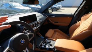 Обзор BMW X4 G02 M40i рестайлинг 2022 / БМВ Х4 М40и 387 л.с. Синий танзанит на коньяке facelift