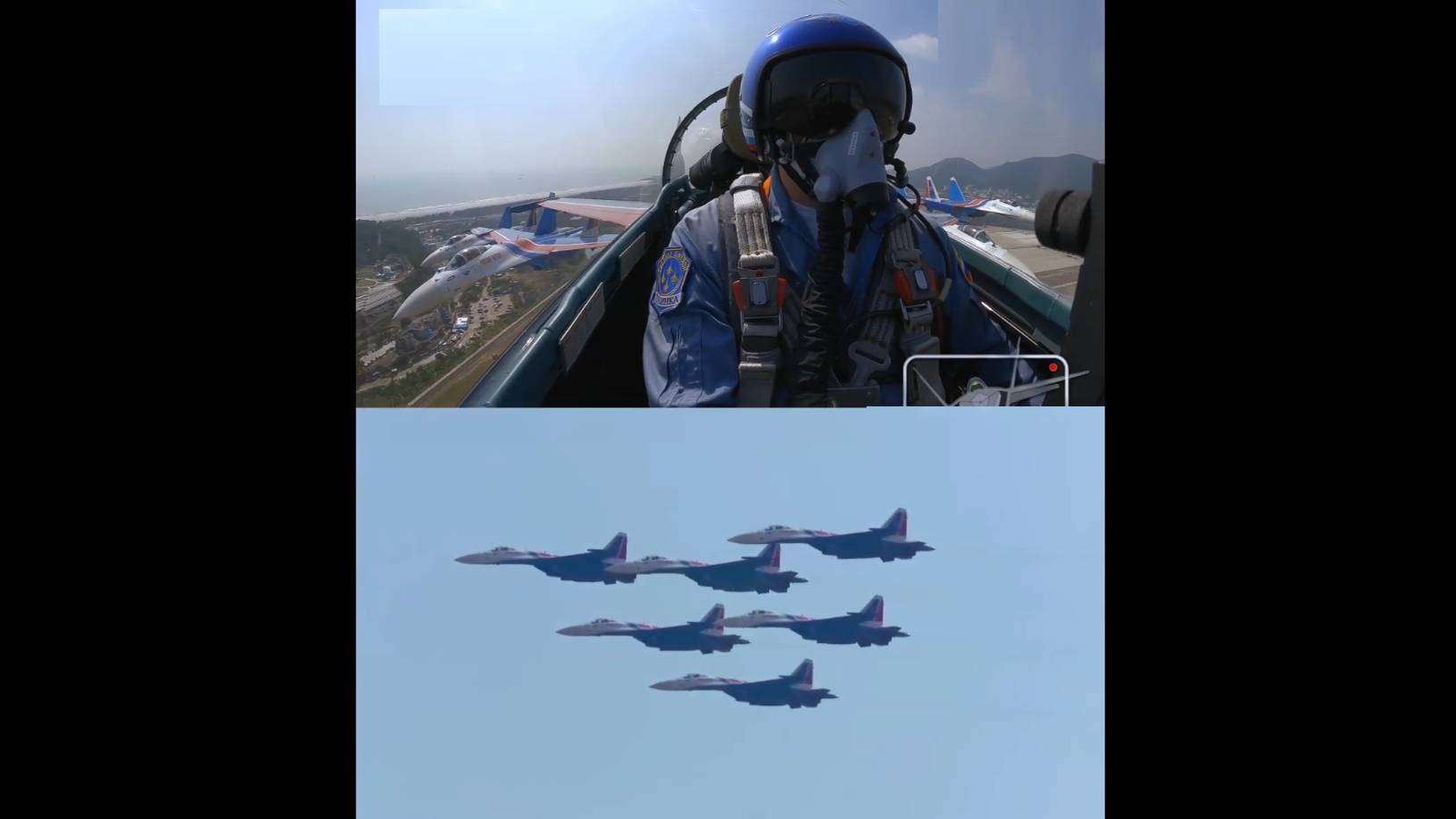 Russian Warrior Team. Видео высокой четкости из кабины Ведущего. China Airshow 2024