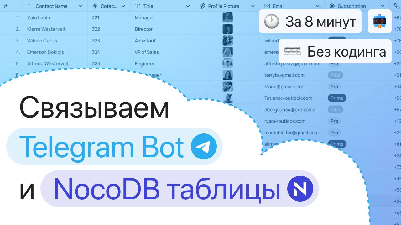 Подключаем интеграцию NocoDB таблиц с чат-ботом в Telegram | Альтернатива Google Sheets смотреть онлайн