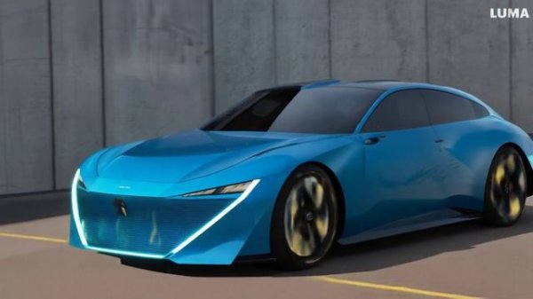 BLUE CAR AI CREATION