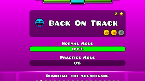 geometry dash back on track ( 2 уровень)