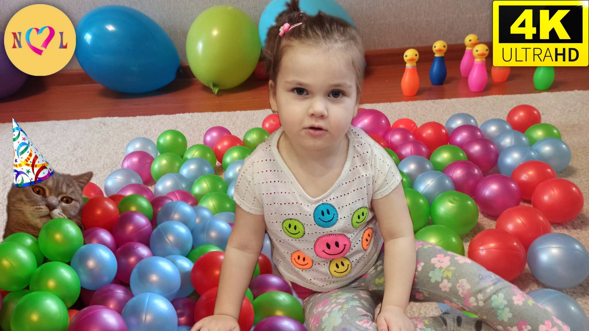 Игры с мячом и шарами /weekend с Настей 0+ [4K UHD]