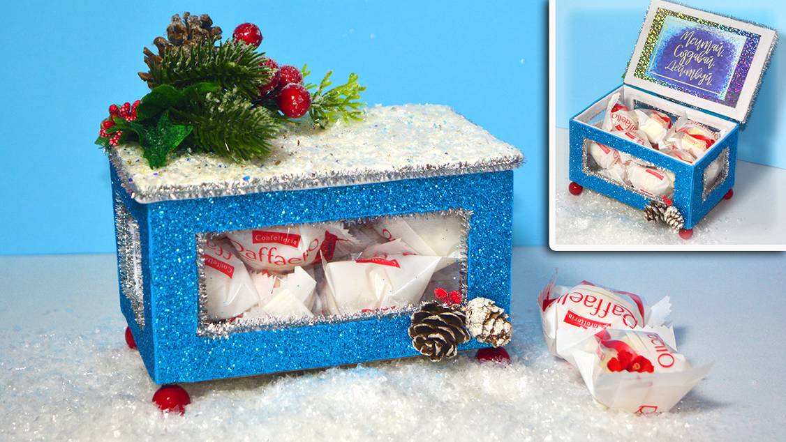 Подарочные поделки к Новому году своими руками. Шкатулка новогодняя смотреть онлайн