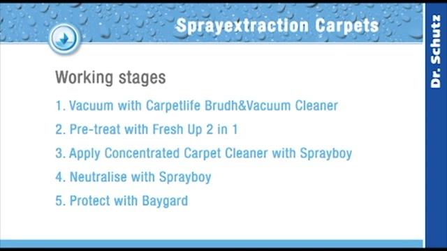 Влажная чистка ковра с помощью средств от Dr. Schutz
