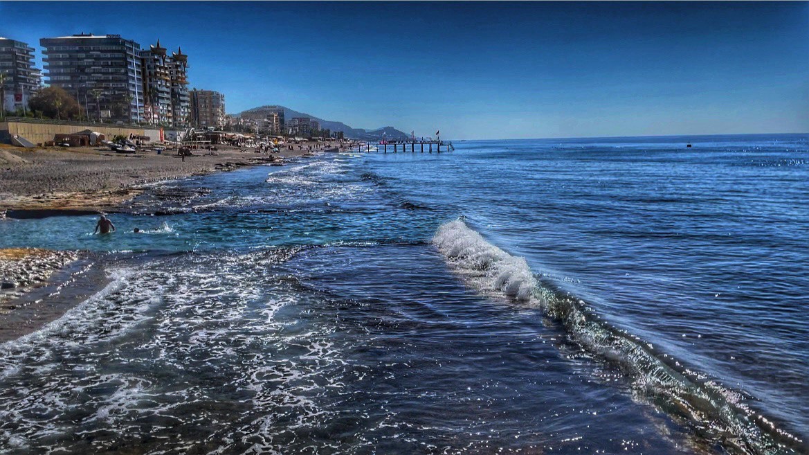 Пляж рядом с отелем euphoria comfort beach alanya (Турция 2024) смотреть онлайн