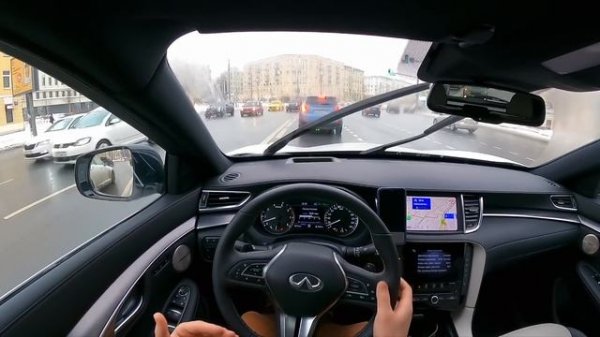 POV Тест-драйв INFINITI QX55 2.0 249 hp / Инфинити QX55 кросс-купе подробный отзыв на ходу 2022