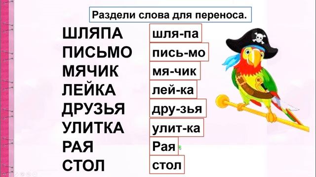 Правила переноса слов (3 часть) смотреть онлайн