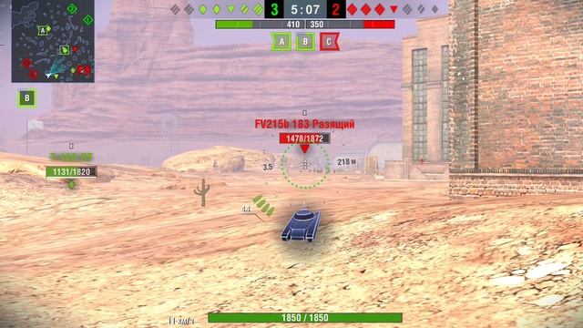 Танк Carro 45t, победа с глюками во время игры)))