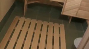 Пол в моечной бани из плитки