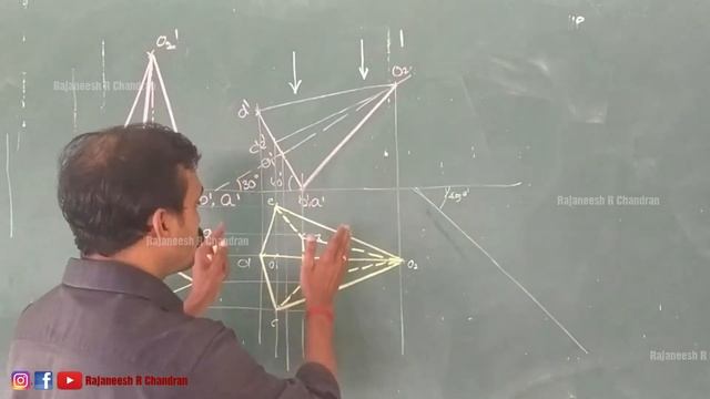 #22 Pentagon Pyramid Inclined to Both the Planes Ex 02 | Rajaneesh R Chandran | Engineering Graphic смотреть онлайн