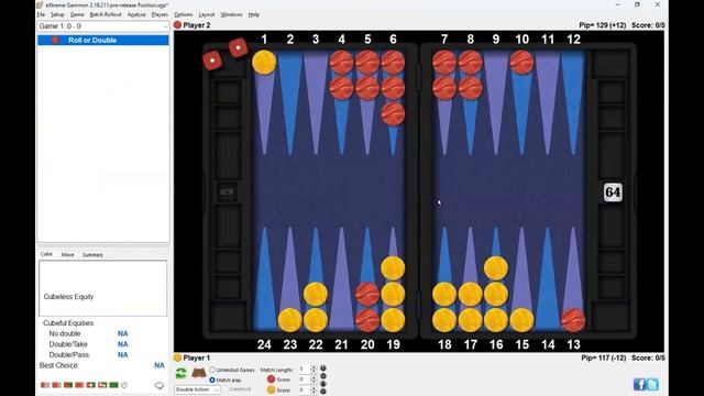 Five Point Backgammon Match vs XG 11 смотреть онлайн