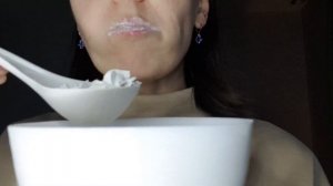 Мукбанг большой ложкой. Каша. Mukbang