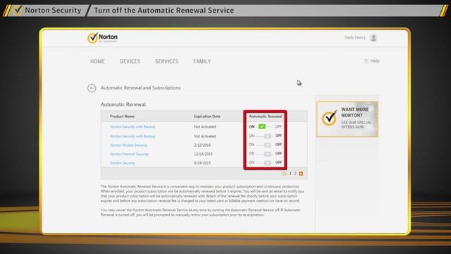 How to turn off Norton Automatic Annual Renewal Service смотреть онлайн