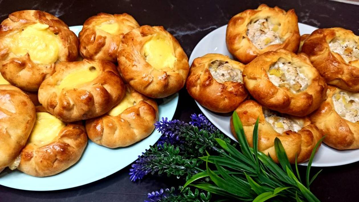 Курники с курицей и картошкой Вак Балиш. Тесто на кефире Пятиминутка смотреть онлайн