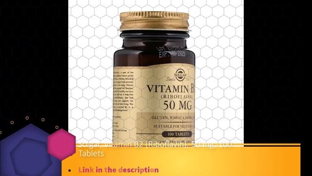 Solgar, Vitamin B2 (Riboflavin), 50 mg, 100 Tablets смотреть онлайн