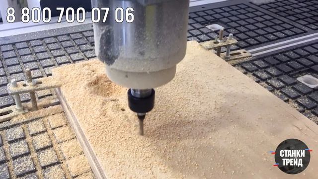 Фрезерный станок с ЧПУ FrezerTec 1325 по фанере (20 мм) // «Станки Трейд» смотреть онлайн