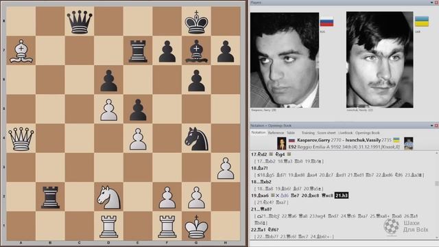 Гаррі КАСПАРОВ – Василь ІВАНЧУК | Реджо-Емілія, 1991 | Шахи Для Всіх смотреть онлайн