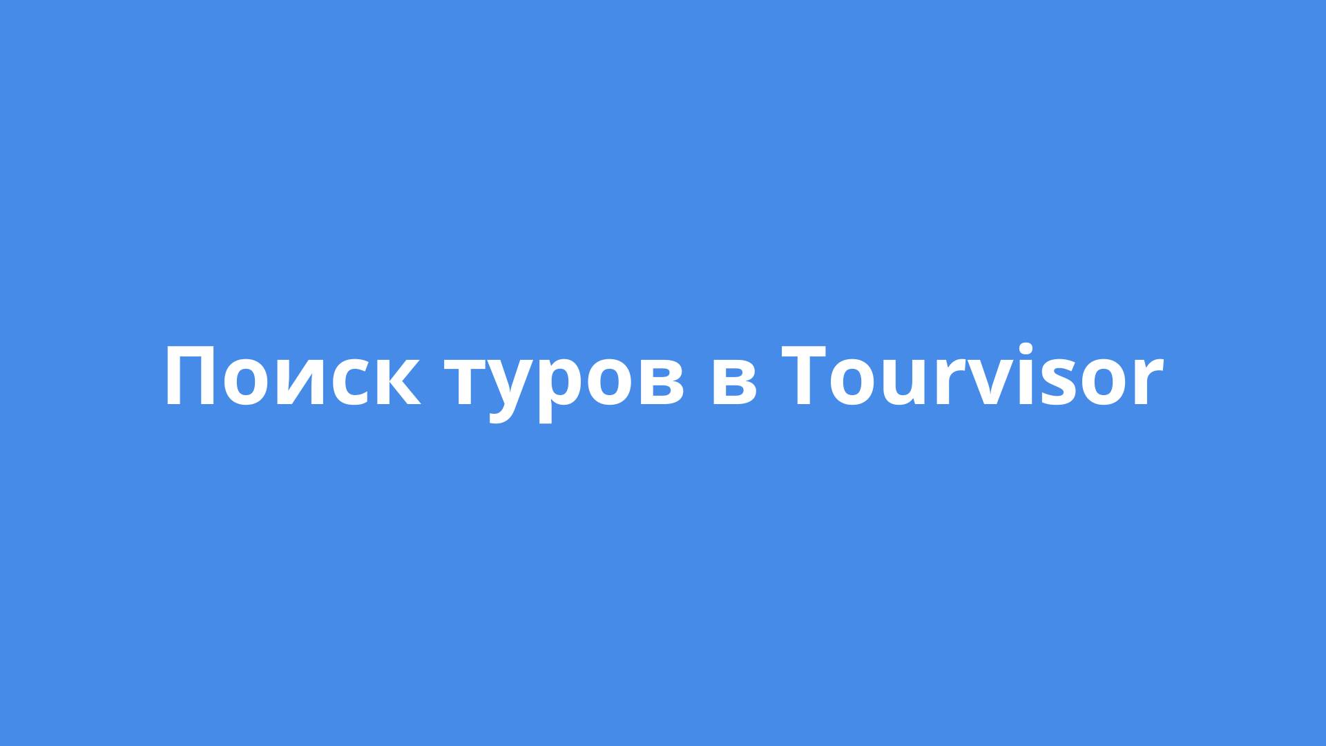 Поиск туров в Турвизор смотреть онлайн