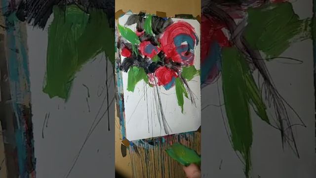 Acrylic Painting Demo - How To Paint Abstract Flowers - Artist Jose Trujillo смотреть онлайн