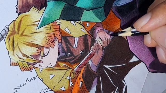 Como colorir em tempo real - Tanjiro, Nezuko, Zenitsu, Inosuke, (Demon Slayer) смотреть онлайн