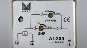 Антенный усилительТВ сигнала ALCAD AL-200 за 850 руб на 3 телевизора